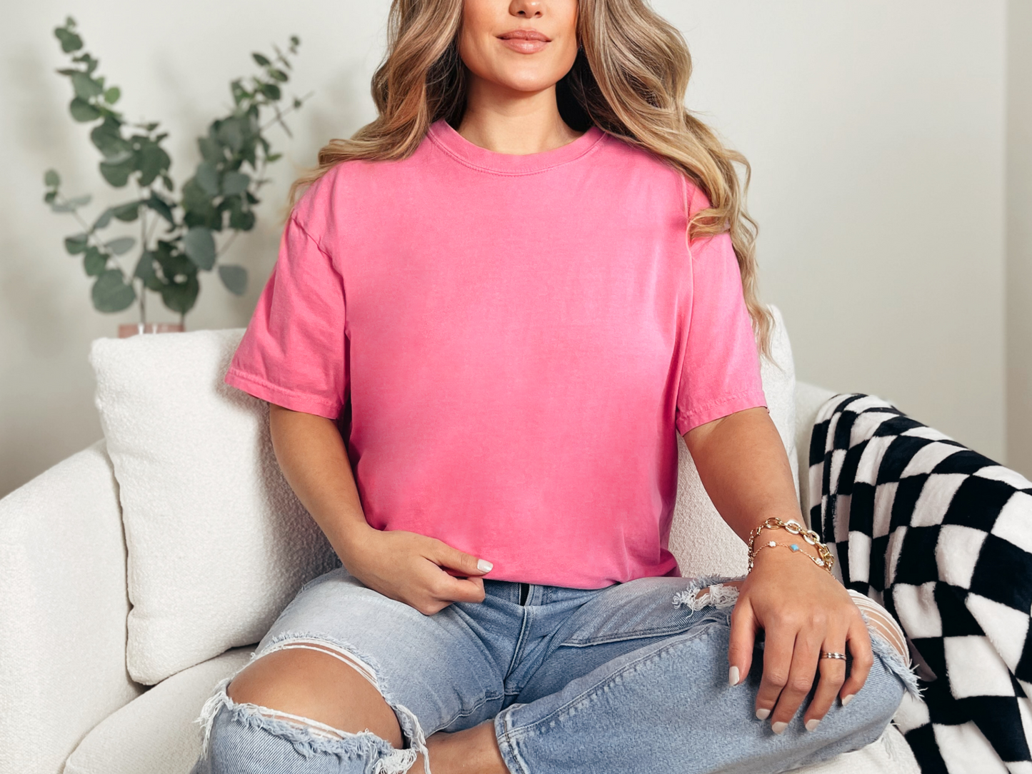 Hot Pink Comfort Colors Shirt
