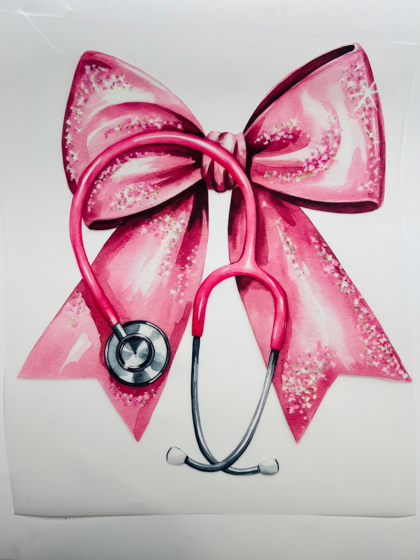 639-Pink Steth Bow