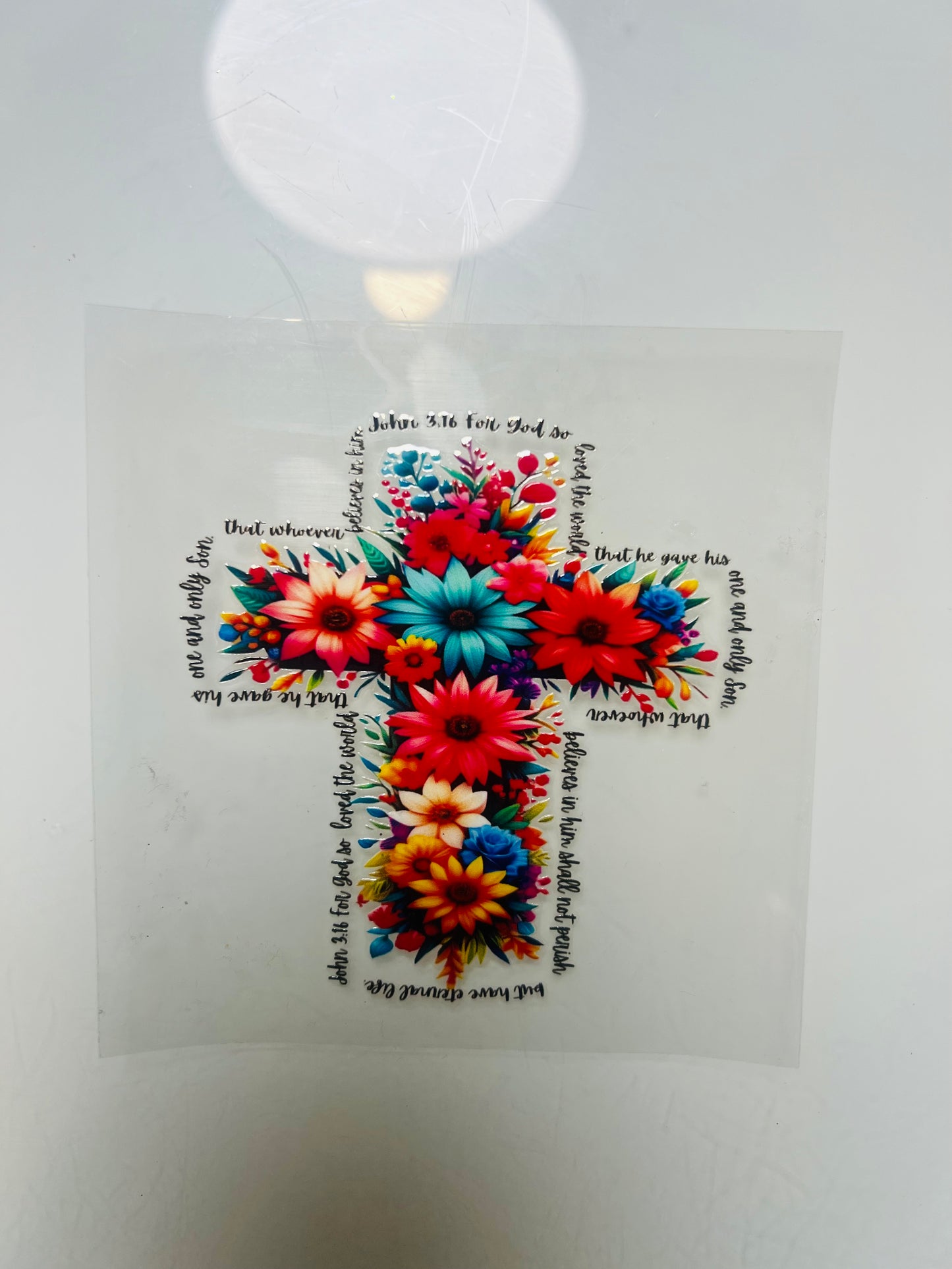 3117-Flower Faith Cross
