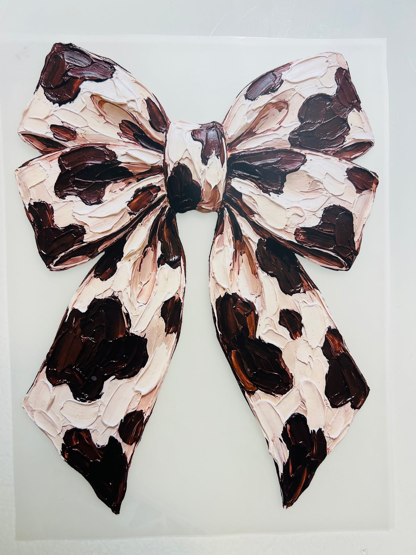 690-3D Cow Print Bow