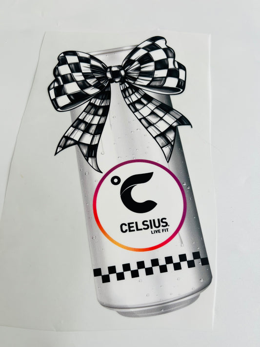 604-Checkered Bow Drink