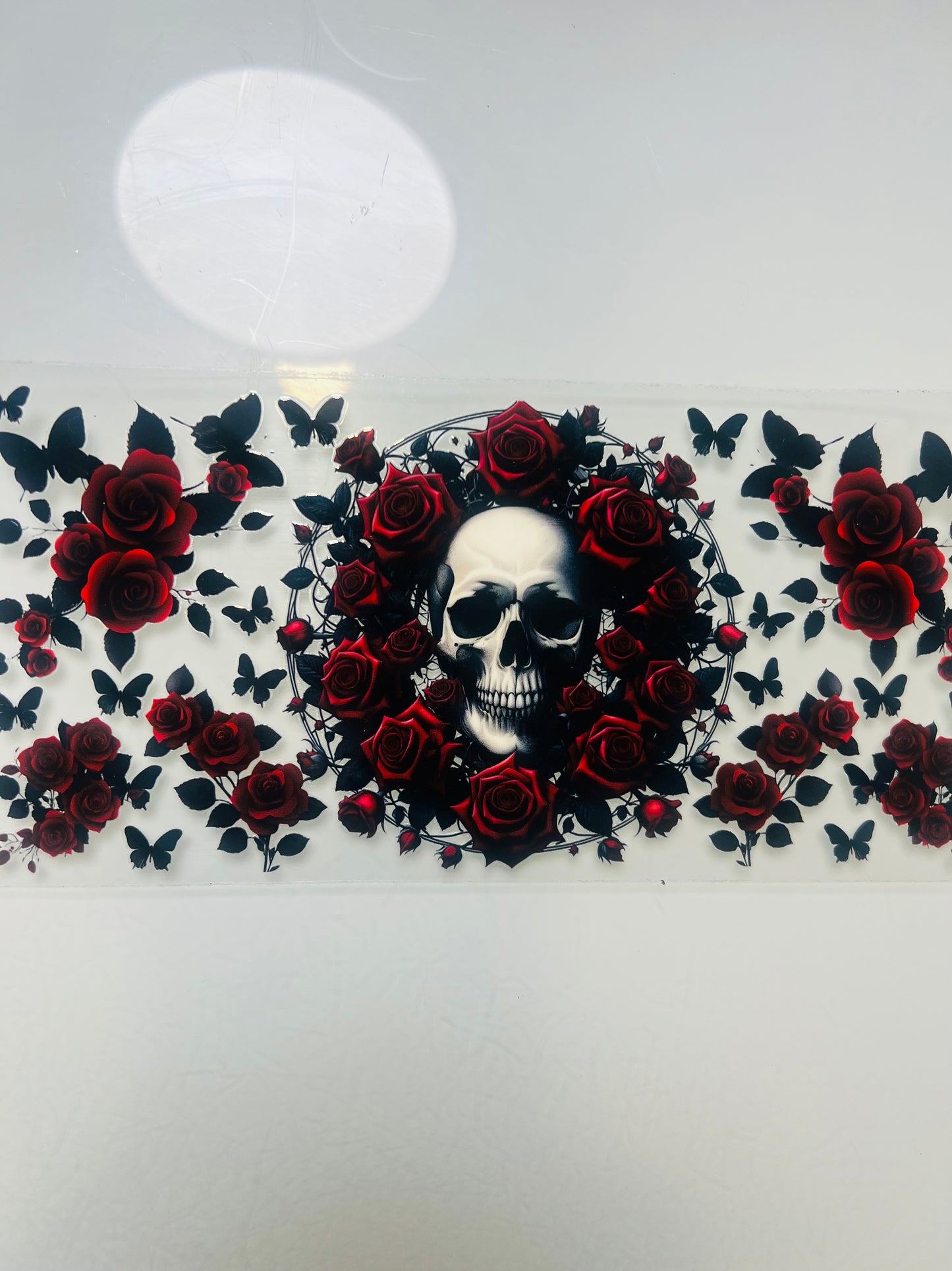 3099-Red Rose Skull