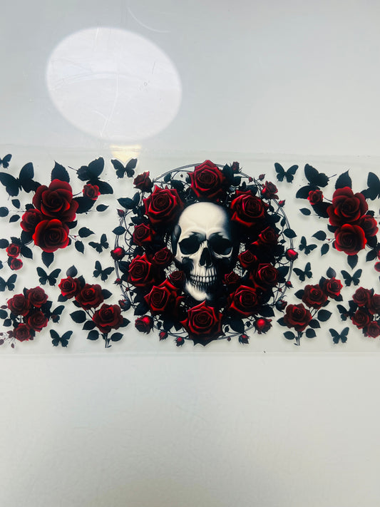 3099-Red Rose Skull