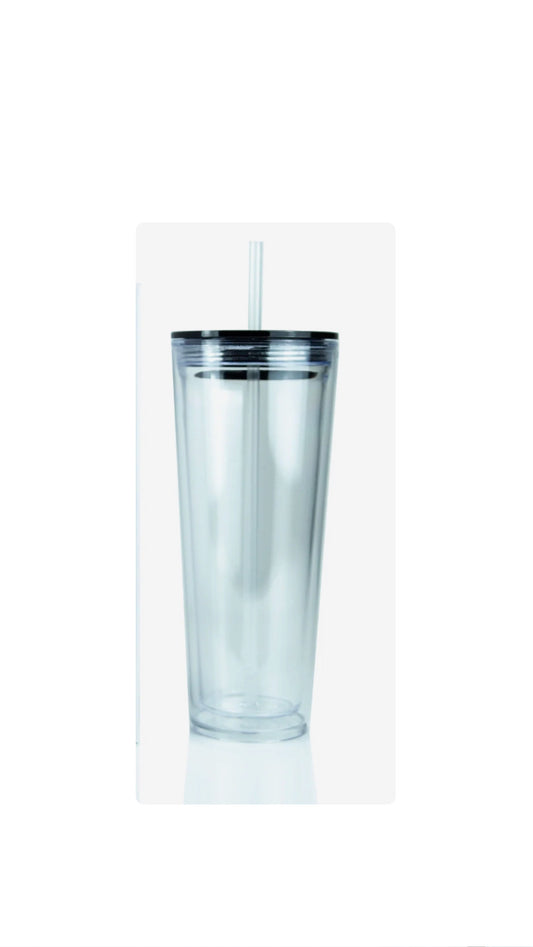 Black Top Acrylic Snowglobe Tumbler