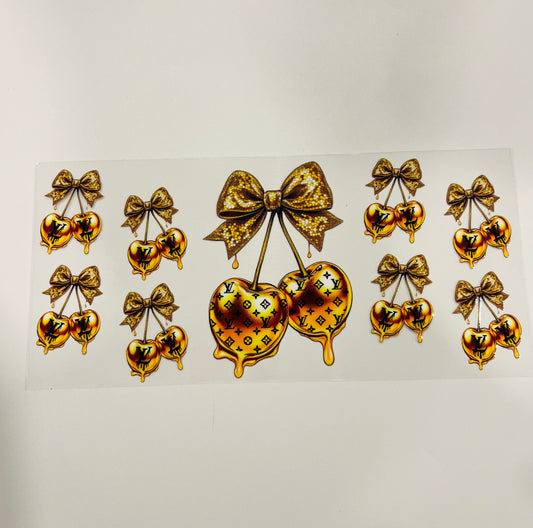 2834-Gold Designer Cherries