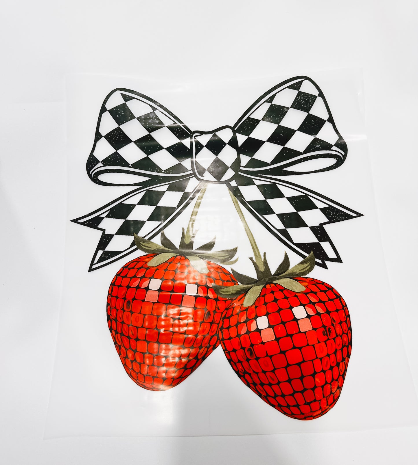 82-Disco Strawberry Bow
