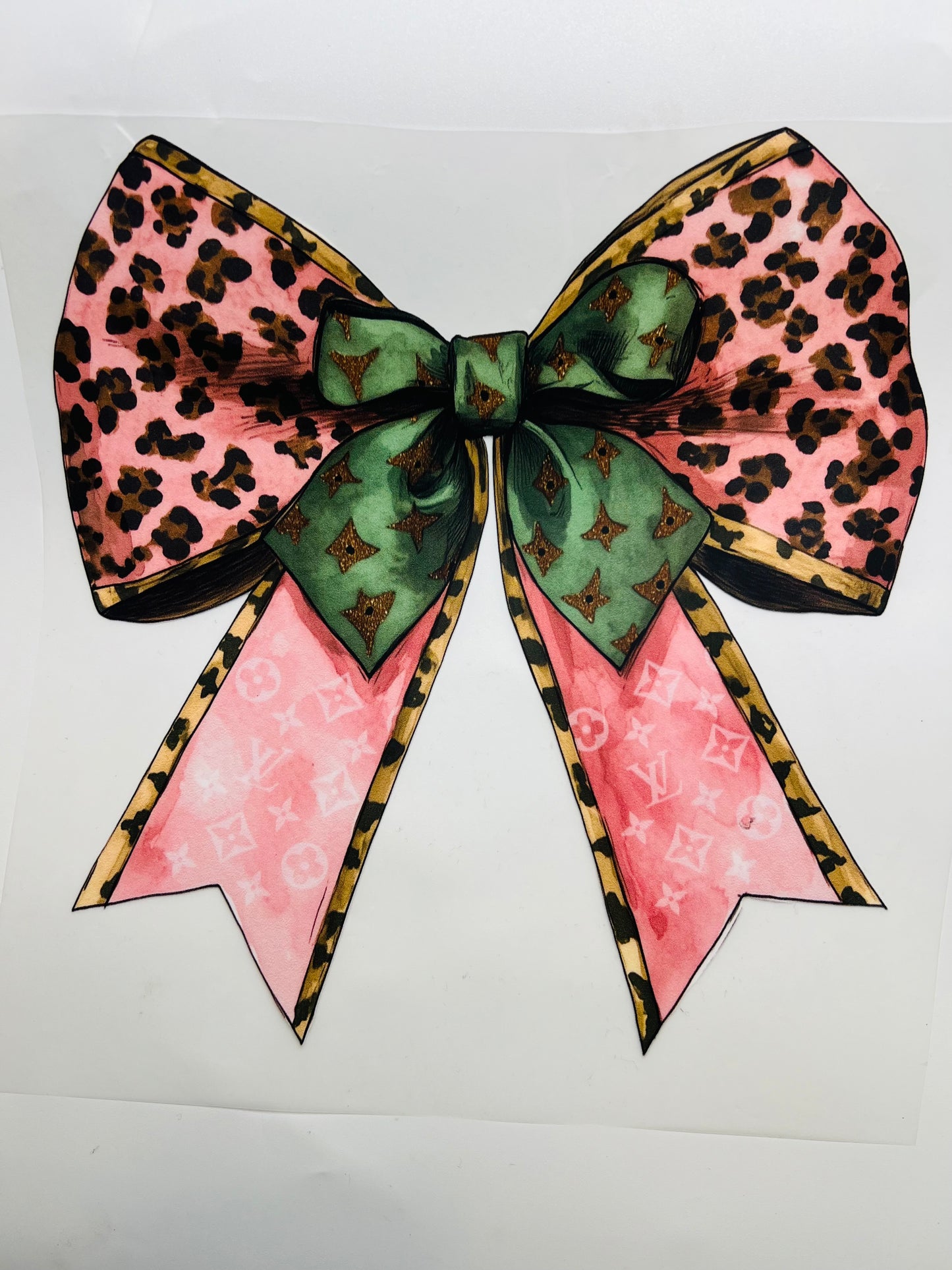 683-Pink & Green Designer Bow
