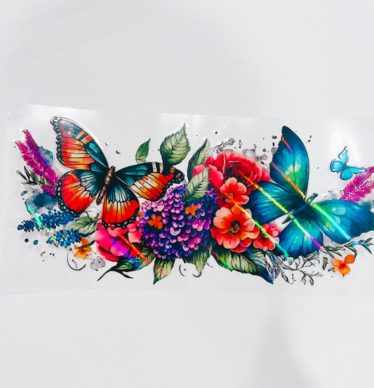 2881-Holographic Butterflies & Flowers