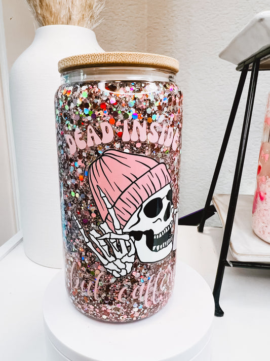 Dead Inside Snow Globe Tumbler