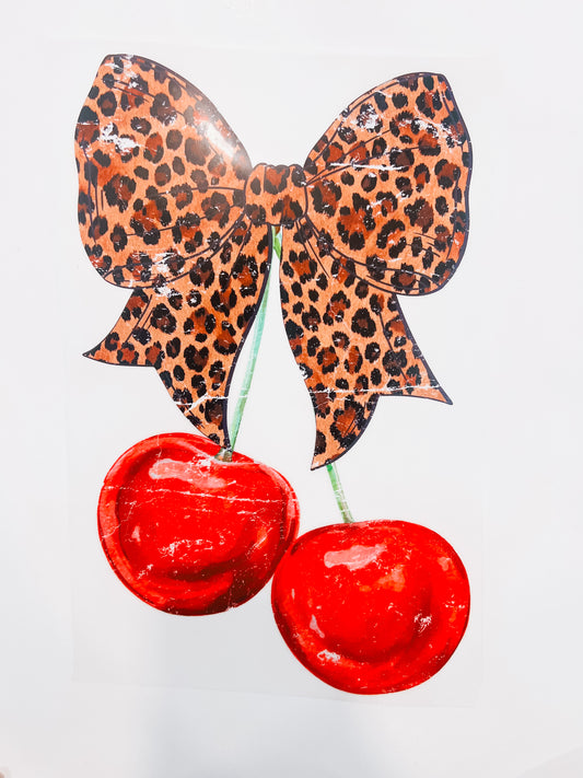 250-Leopard Cherry Bow