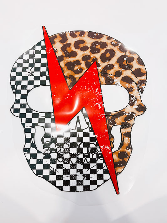 88-Checkered Leopard Skull