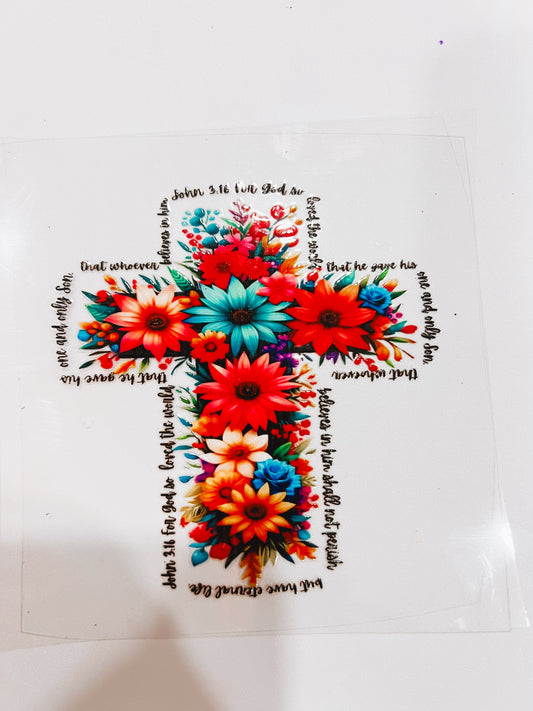 2857-Floral Cross