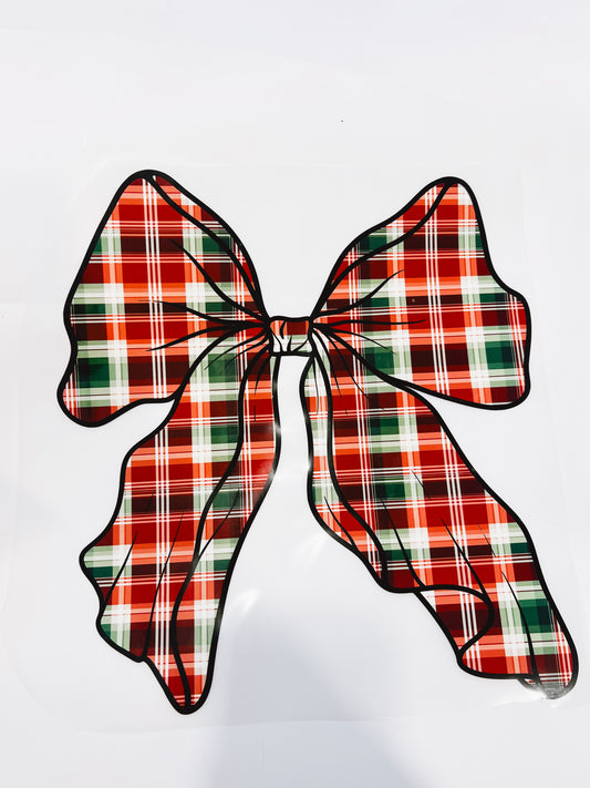81-Festive Checkered Bow