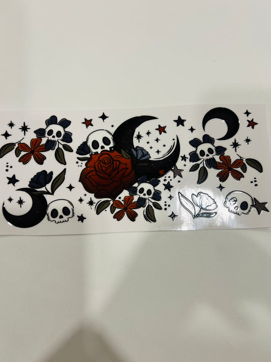 2654-Half Moon & Skull