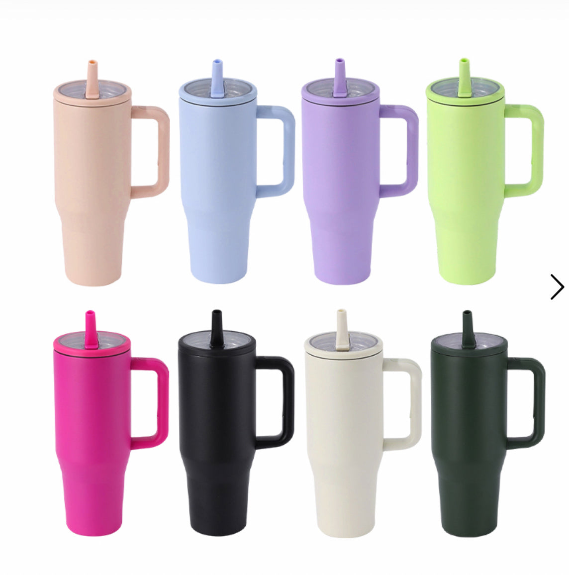 40oz Stainless Steel Flip Straw Tumbler