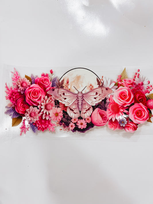 2461-Pink Floral Butterfly