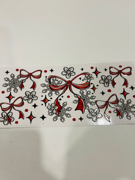 2660-Red Bows & Snowflakes