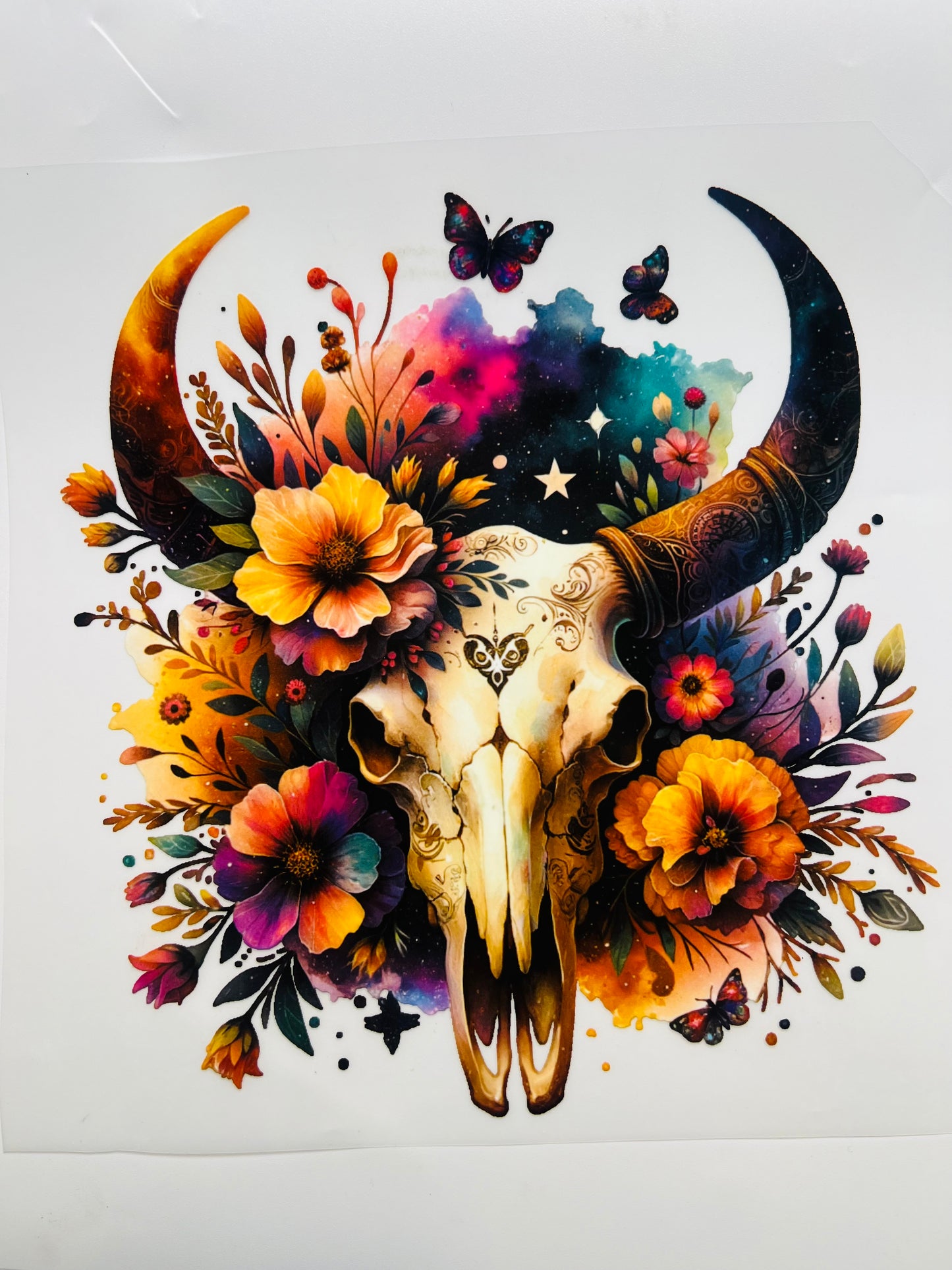 649-Floral Cow Skull