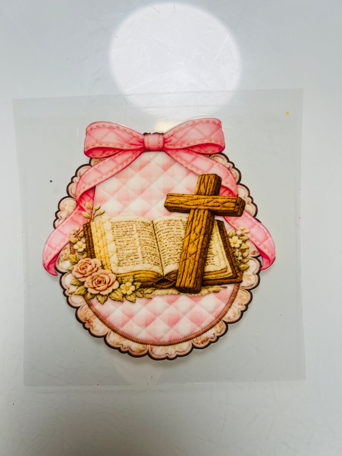 3044-Pink Bow Bible
