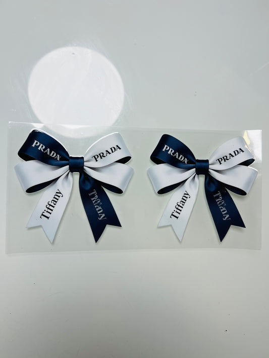 3180-Black & White Designer Bow