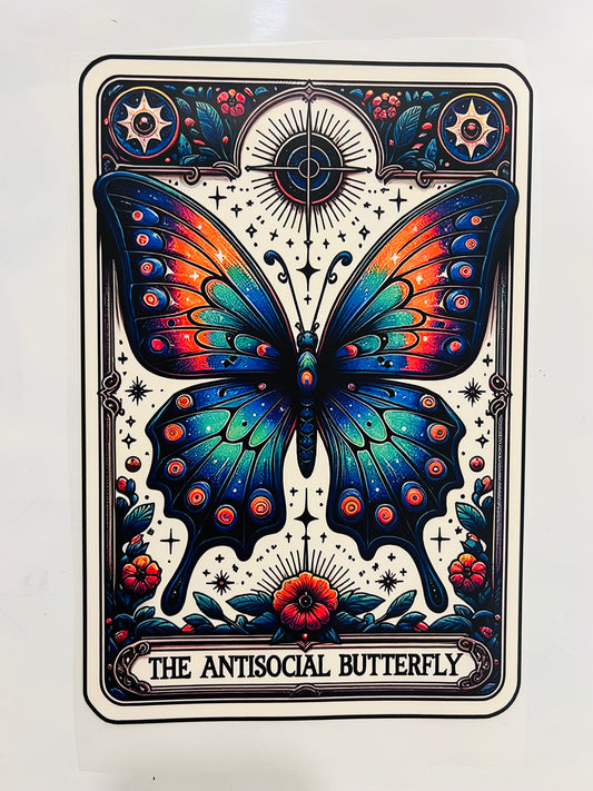 428-The AntiSocial Butterfly Tarot Card