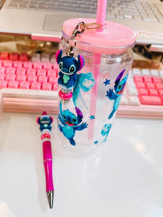 Blue Alien Snowglobe Set