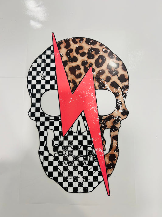 299-Checkered & Leopard Skull