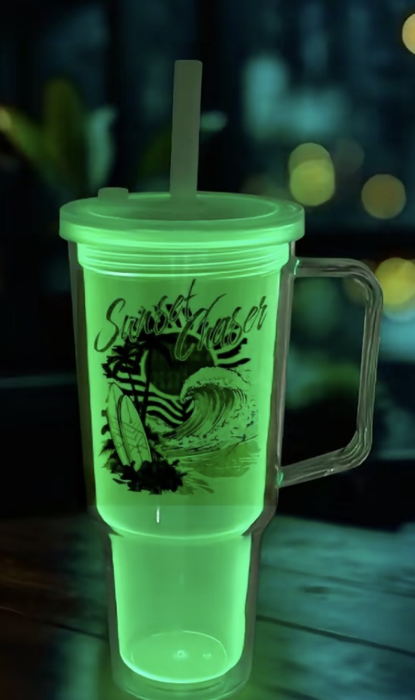 30oz Acrylic Glow in Dark Snowglobe