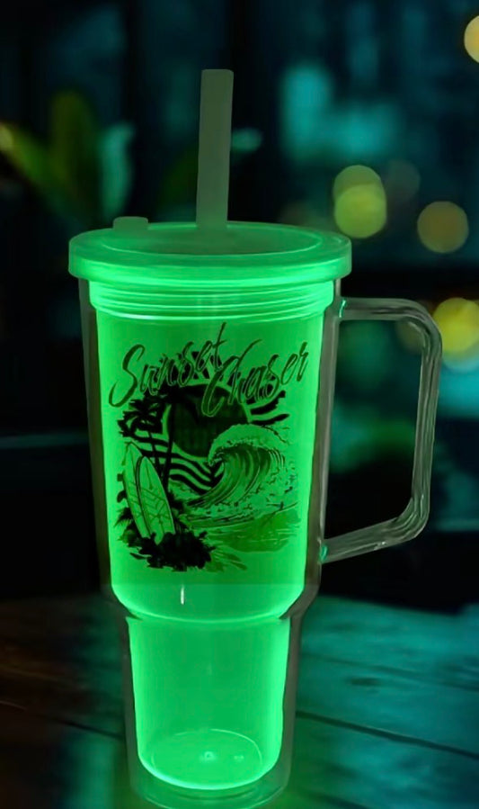 30oz Acrylic Glow in Dark Snowglobe