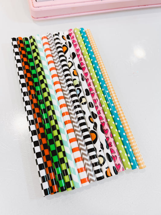 16oz Acrylic Color Straws