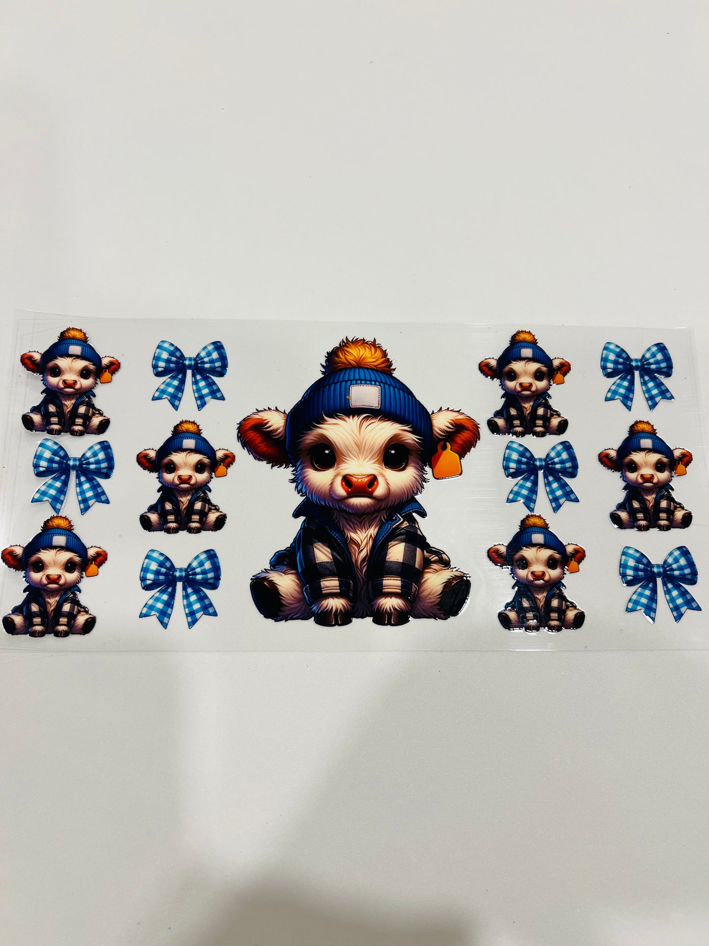 2588-Blue Beanie Cow