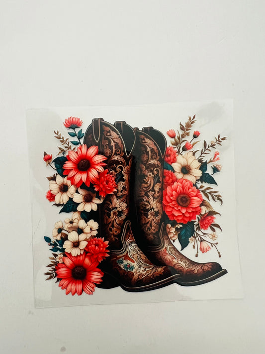 2344-Floral Boots