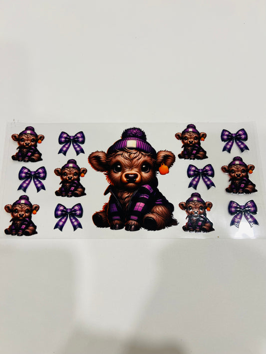 2587-Purple Beanie Cow