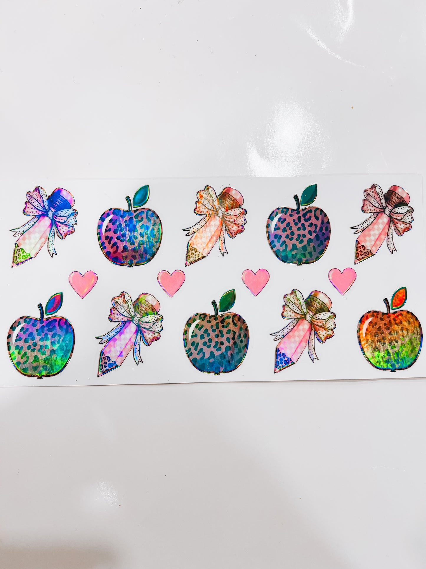 2450-Holographic Apples & Pencils
