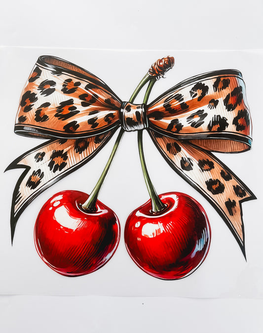 319-Leopard Cherry Bow
