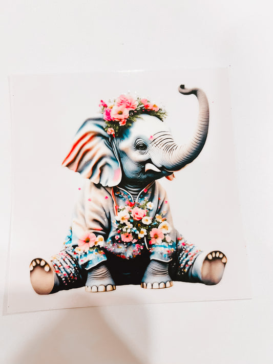 2843-Floral Elephant